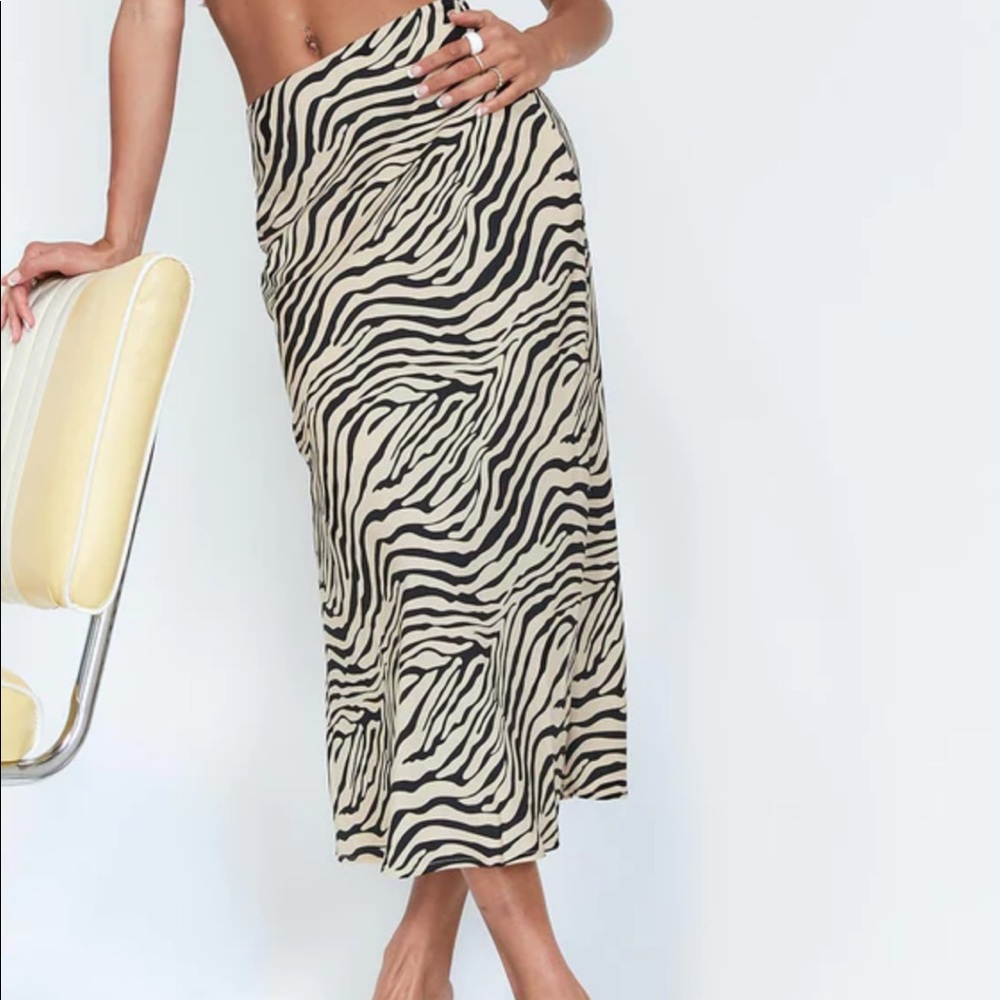 Princess Polly Zebra Midi Skirt